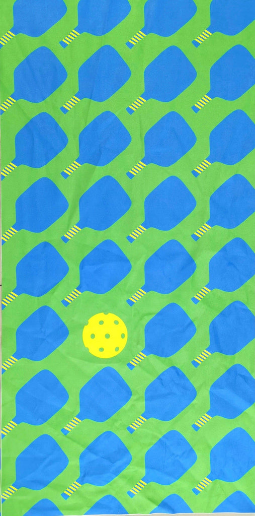 Pickleball Towel - Microfiber - Green & Blue