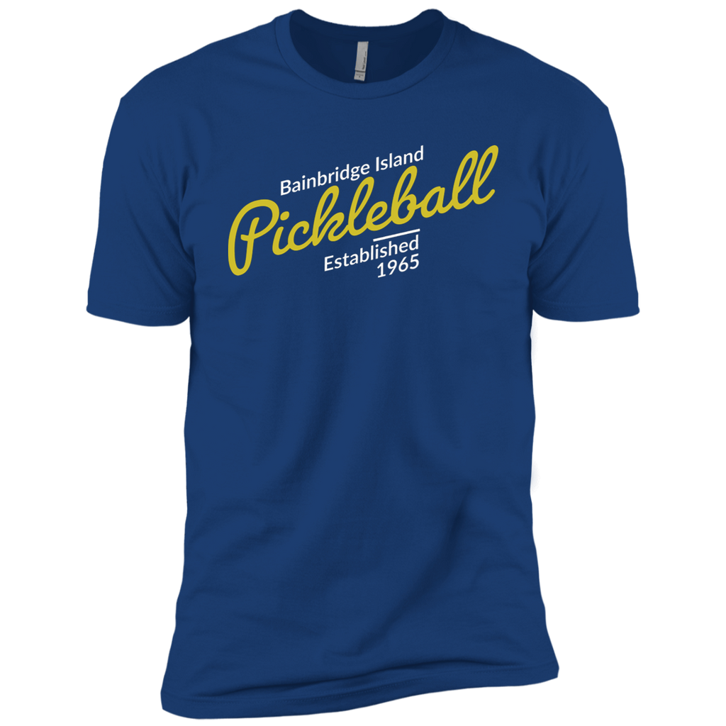 Boys Pickleball T-Shirt (Cotton) - RETRO Bainbridge Island  - Royal