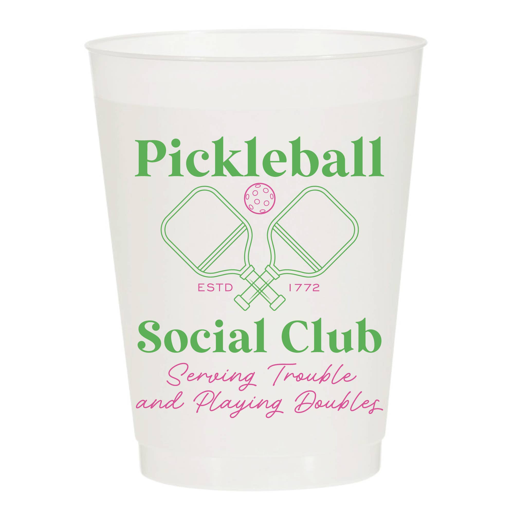 Pickleball Reusable Cups - Social Club - Set of 6 or 10